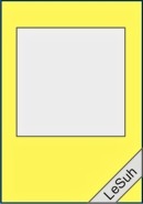 Bild von 5 Passepartoutkarten "Viereck" gelb 10,5 x 15 cm
