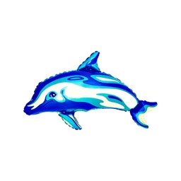 Bild von Folienballon Delphin dunkelblau