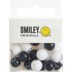 Bild von RICO DESIGN Smiley® Originals Perlen rund schwarz-weiß 10 mm