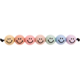 Bild von RICO DESIGN Smiley® Originals Perlen rund rainbow smokey pastell 10 mm