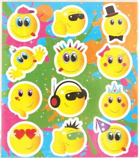Reiner`s KREATIV & Paperland. Smiley, Smiley Sticker, Fun sticker Smiley