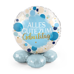 Bild von Ballon Bouquet - Alles Gute zum Geburtstag - hellblau