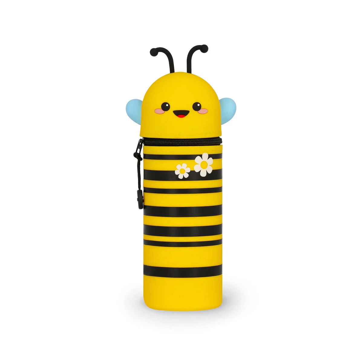 Bild von 2-in-1-Federmäppchen aus Silikon mit Bienen-Motiv - Super Soft!
