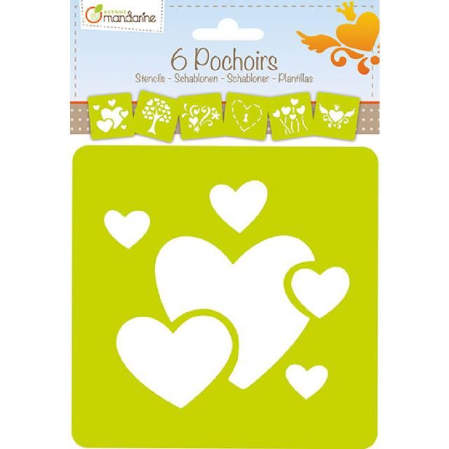Bild von Avenue Mandarine Schablonen Set Herzen