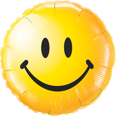 Bild von Folienballon Smiley Face gelb 18in/45cm