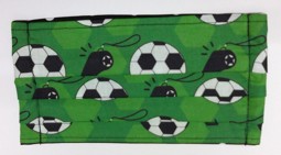 Bild von Behelfs-Mund-Nasenschutz "Fußball" grün