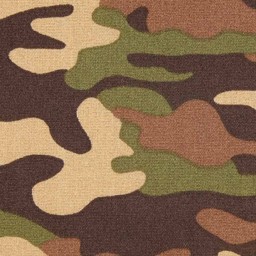 Bild von Baumwolle Poplin "Army Camouflage" grün