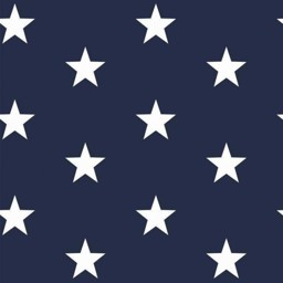 Bild von Baumwolle Design "Stars" dunkelblau